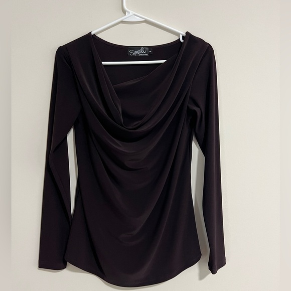 Sympli Draped Neck Shirt. Size 4. Pristine Condition.